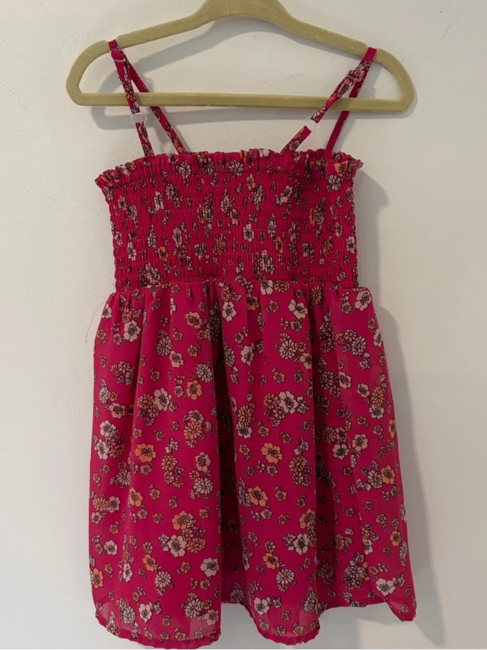 The children’s place Fuchsia Floral Smocked Sundress 2T lined - Picture 4 of 7